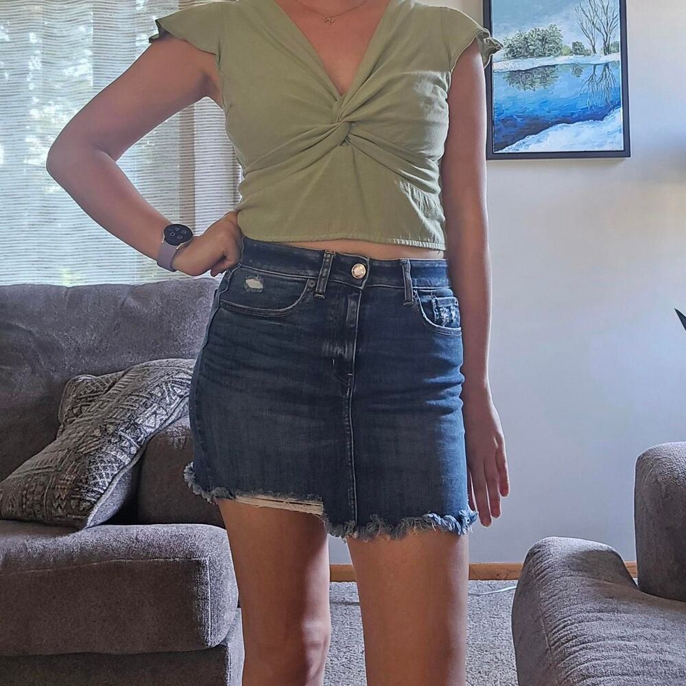 American-eagle Women's Blue and Green Skirt
